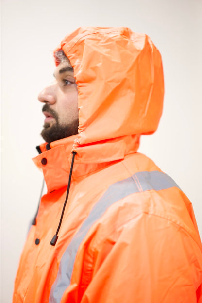 Hi-Vis Rail Spec Rain Jacket