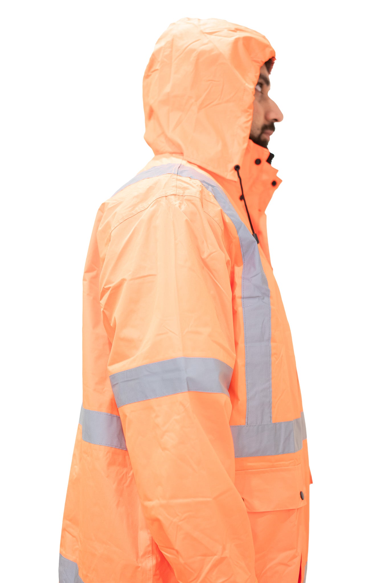 Hi-Vis Rail Spec Rain Jacket